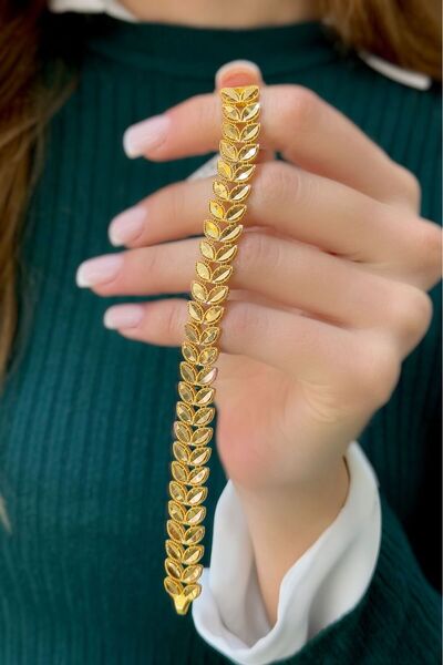 SEYHAN KUYUMCULUK 22 Ayar Altın Başak Modeli Bileklik