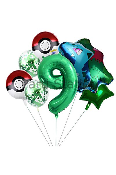 Parti Station مجموعة بالونات بوكيمون بولباسور - بالونات عيد الميلاد