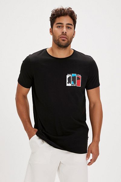 Bad Bear تي شيرت رجالي جريزل