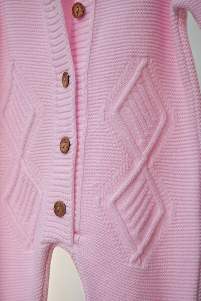 Bursa Trikomer Diamond Print Hat Knitwear Baby Romper