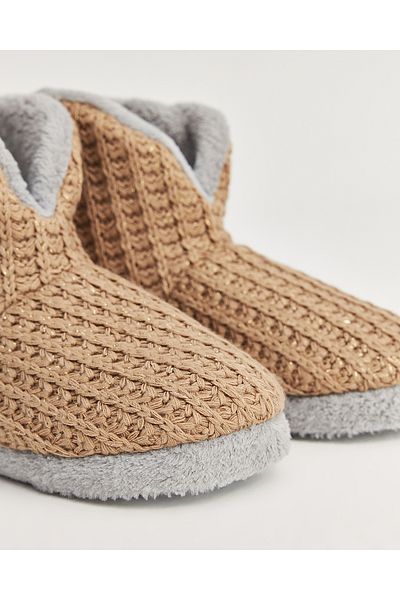 Chirpy Nıkos - Knitted Detailed Women's Slippers