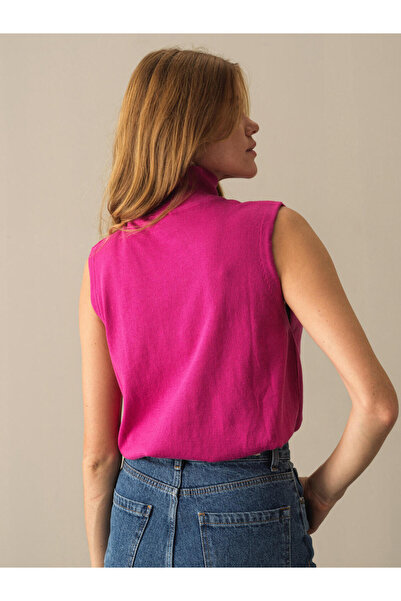 Xint Kadın Fuşya Regular Fit Basic Kazak