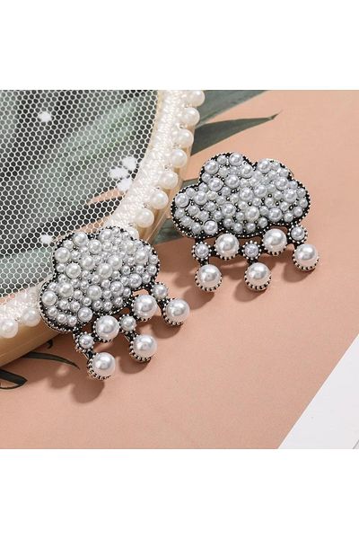 Pelin Aksesuar Cloud Earrings with Pearls