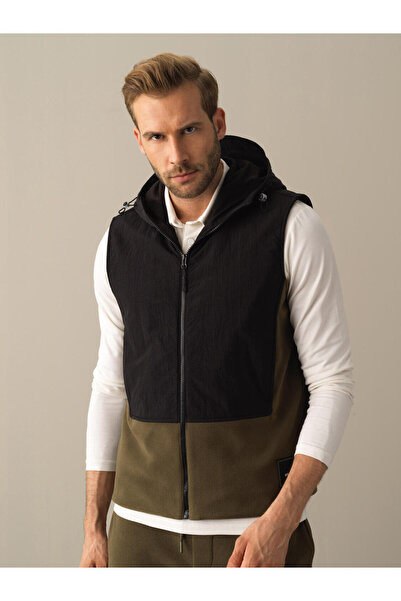 Xint Erkek Haki Formunu Koruyan Regular Fit Polar Yelek