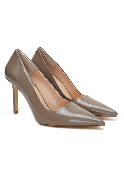 Desa Stiletto din piele lacuita de nurca de dama