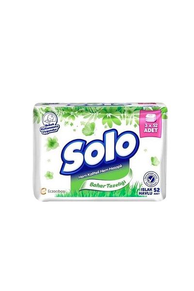 Solo Wet Towel Spring Freshness 3 Pieces 52 Sheets