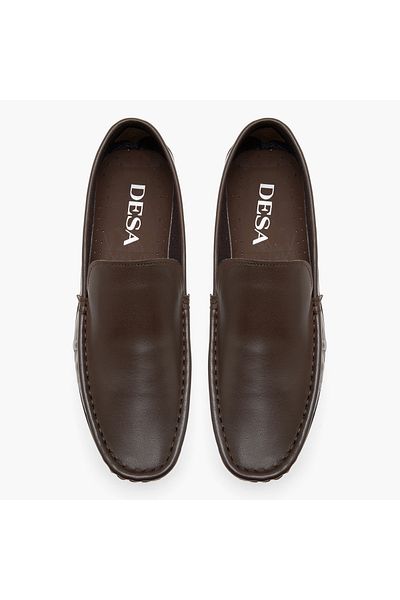 Desa Ανδρικό δερμάτινο loafer Costner Brown
