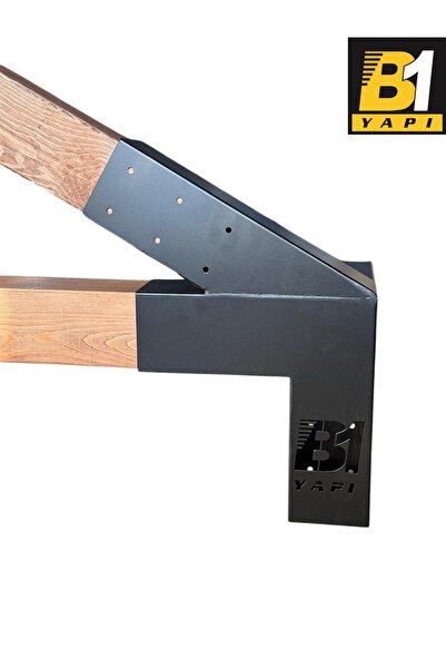 B1Yapı Pergola Kamelya 4 Kollu Açılı Kenar Bağlantı Aparatı Sağ
