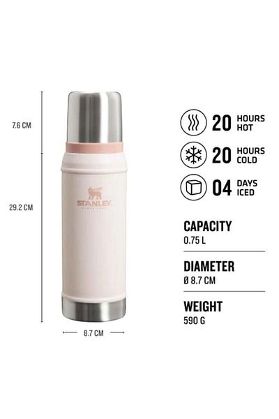 Stanley Klassische Vakuum-Edelstahl-Thermoskanne 0,75 LT