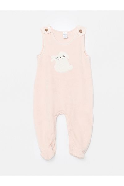 LC Waikiki Embroidered Baby Girl Salopet and Snap Fastener Body Set of 2