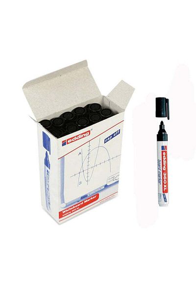 Edding 360xl Whiteboard Pen - Black - 10 Pieces