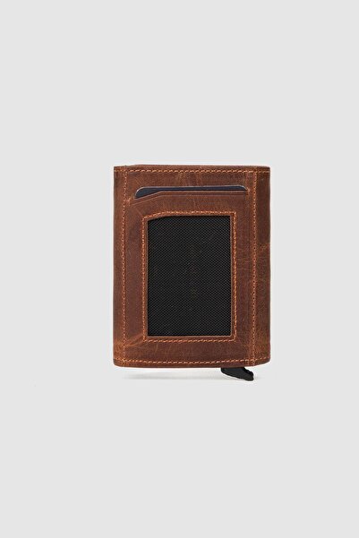 La La'Graccio Paris La'graccio paris genuine leather mechanism men's wallet crazy tan