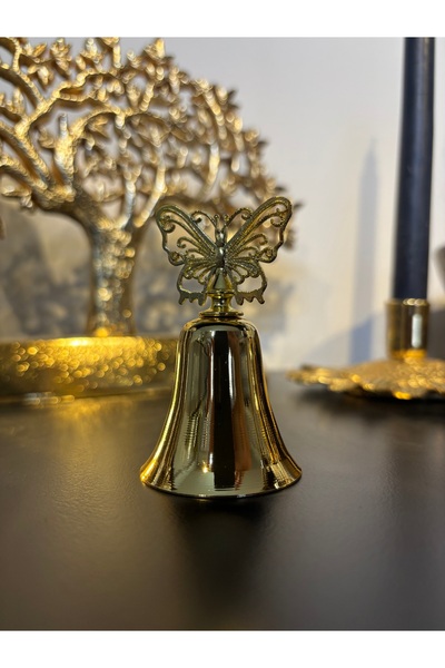 Mercan Tasarım Atölyesi KELEBEKLİ ÇAN MUM SÖNDÜRÜCÜ-GOLD