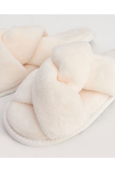 Chirpy Çupi - Cross Detailed Women's House Slippers