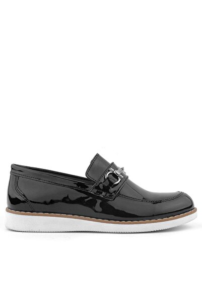 Rakerplus Pantofi clasici pentru copii din piele naturală, din piele neagră