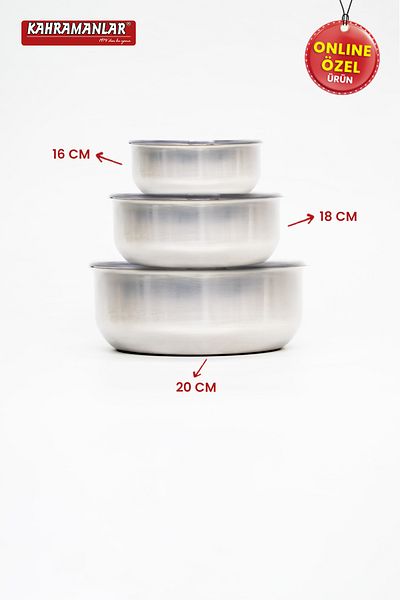 Kahramanlar Chef Box 3-Piece Steel Storage Container 6 Pieces