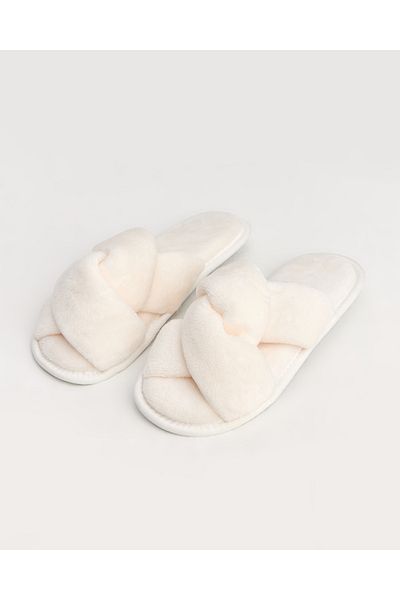 Chirpy Çupi - Cross Detailed Women's House Slippers