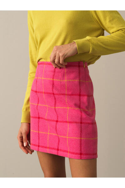 Xint Kadın Fuşya Regular Fit Mini Etek