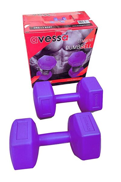 AVESSA 3 Kg Plastik Köşeli Dambıl Db-4141