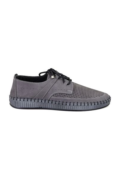 Desa Oscar Gray Men's Lace-Up Leather Espadrilles