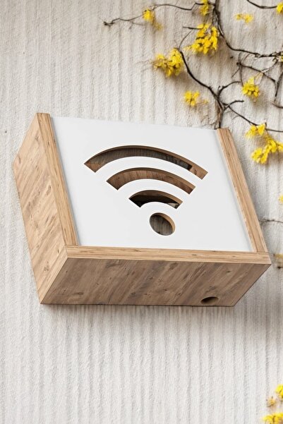 mayastyle Modem Saklama Kutusu Duvar Düzenleyici Aksesuar Uzunluk 21 Cm Genişlik 27 Derinlik 11 Cm (MDF)