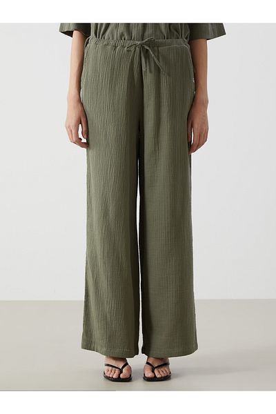 LC Waikiki Elastic Waist Textured Women's Trousers