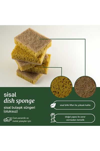 Scrubex Sisal 5-Piece Dish Sponge Classic Sb1001