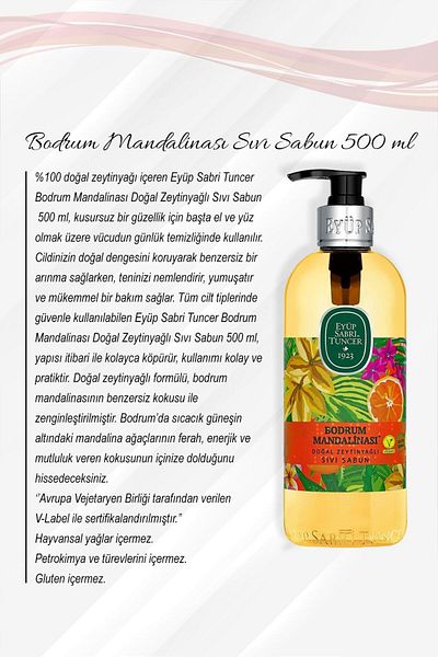 Eyüp Sabri Tuncer 500 ml Basement Tangerine - Fountain Lemon, Japanese Cherry Blossom, White Soap and Olive Oil