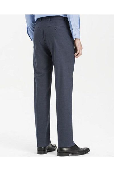Murat Giyim Men's Dark Blue Comfortable Fit High Waist Classic Fabric Trousers