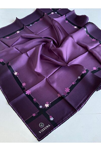 Vissona Μεταξωτό Φουλάρι Tivil 50318 - 0026 - 0001 Μωβ Μικτό Σχέδιο 42524