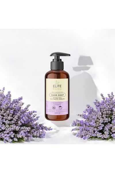 The Elite Home Vegetable Based and Vegan Certified Liquid Hand Soap 400 ml (LAVENDER)