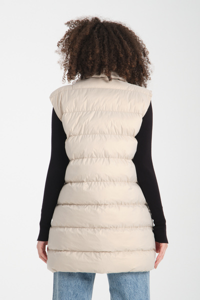 G-FOX Women's Relaxed Fit down Vest - Snap Closure, No Hood, Double Pocket Design 8830