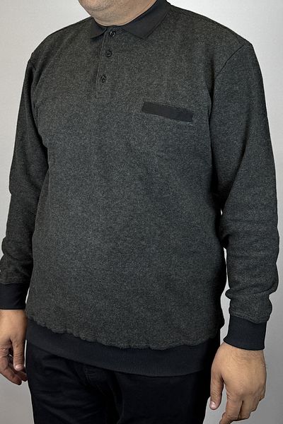 TANİŞ GİYİM Men's Polo Neck Large Size Oversized Battal Khaki Thessaloniki with Pockets
