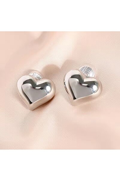 monalisatoka Kadın Gold, Gümüş Kalp Küpe 2'Li Set