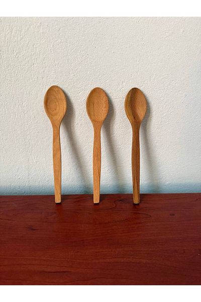 Bremen Home Wooden Spoon Set, Wooden Tablespoon 23 cm (3 Pcs)