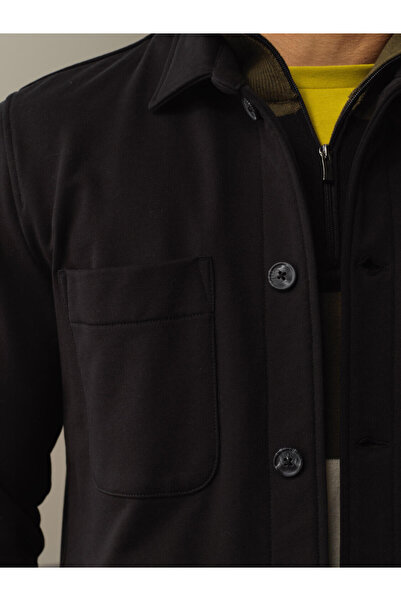 Xint Erkek Siyah Pamuk Dokulu Regular Fit Gömlek