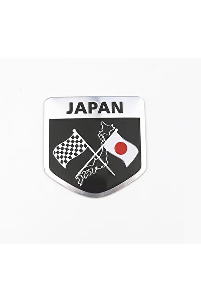 Schulzz Japan Jdm Japon Arma Tipi Yarış Bayraklı 3d Metal Oto Amblem