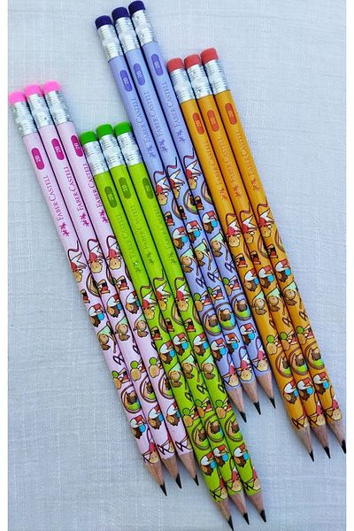 Faber Castell Pencil with Gymnastic Eraser, Pack of 12