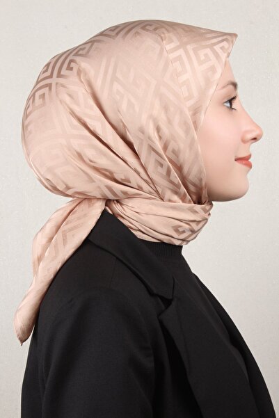 PİRAMİT Golden Jakar Eşarp Grift Desen 4118-5 Pudra