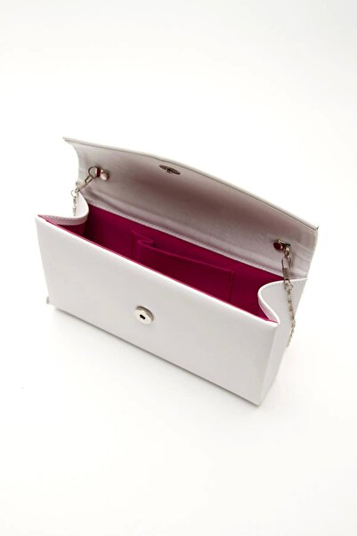 Mysticome Geantă de umăr cu curea albă pentru femei