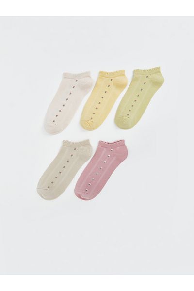 LC Waikiki Geblümte Booties-Socken für Damen im 5er-Pack