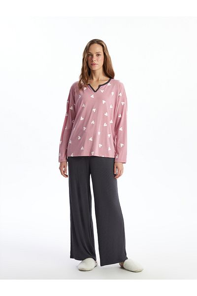 LC Waikiki Top de pijama de damă cu guler răsturnat