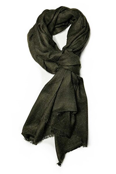 Kravatkolik Unisex Χακί Σάλι Κασκόλ - K637 Απλό Σχέδιο