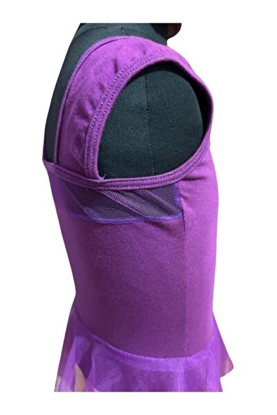 FNDBALE Athlete Sleeve Purple Ballet Swimsuit
