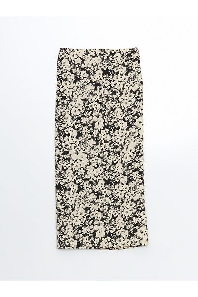LC Waikiki Women's Floral Pencil Skirt with Elastic Waist