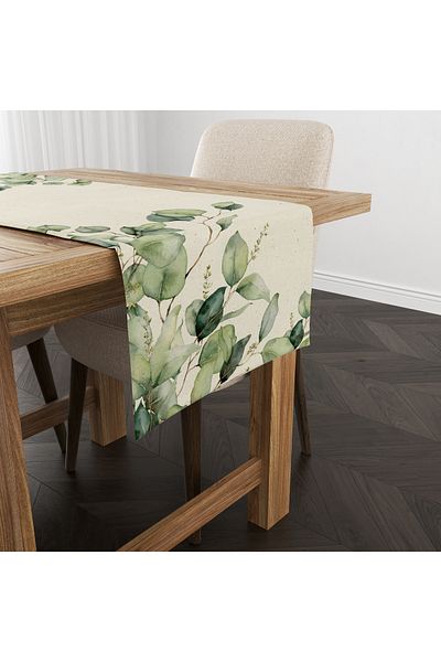 Filamente Ramadan Runner + 6 Pieces of American Service / Table Set / Stain Resistant and Washable Micropetek Fabric