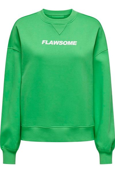ONLY Onlsofia L/S Word O-Neck Swt Green15329876