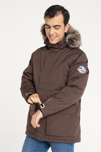 Jack & Jones Jack&Jones Kapüşonlu Cepli Kahverengi Erkek Kaban 12241546