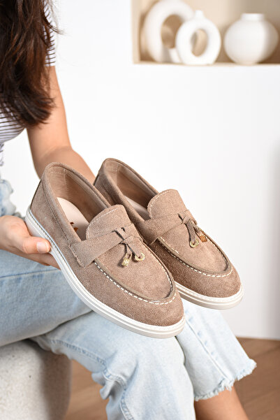 topukludünyası Καθημερινά Γυναικεία Loafer Nut Suede Παπούτσια
