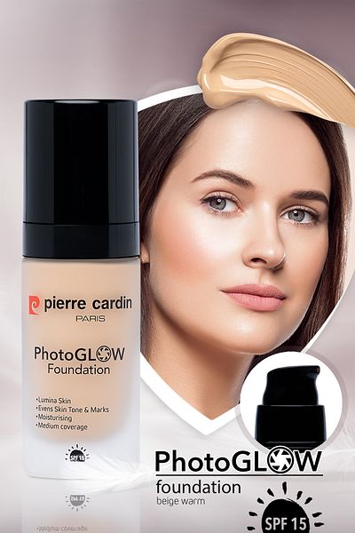 Pierre Cardin Photoglow Luminous Foundation Tan Skin With Beige Warm